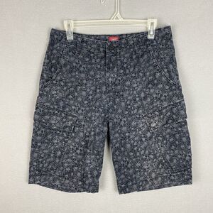 Levi's Black XX Cargo Floral Pattern Cotton Blend Shorts Mens Size 31